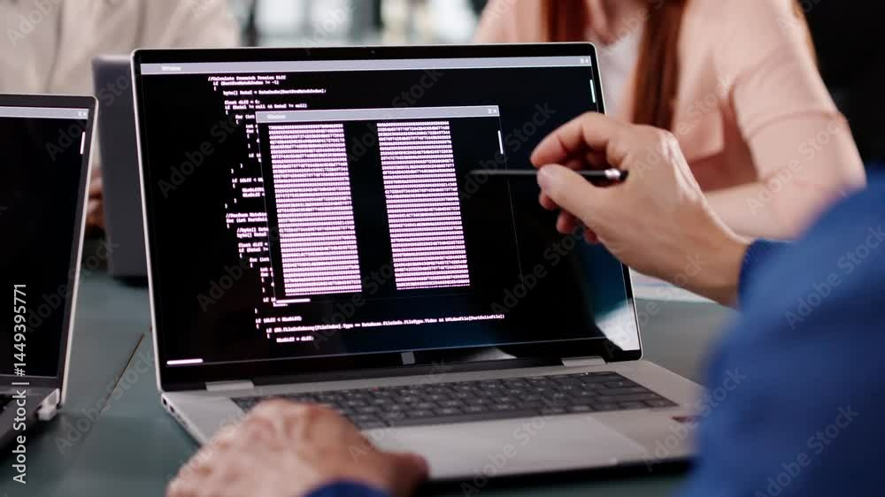 Aufkleber Diverse Team Of Programmers Coding Together