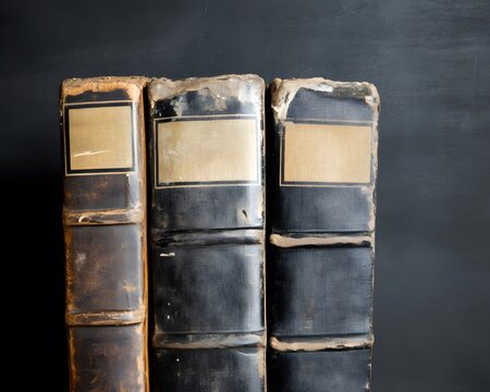 Antique Leather Bound Books Vintage Library Collection