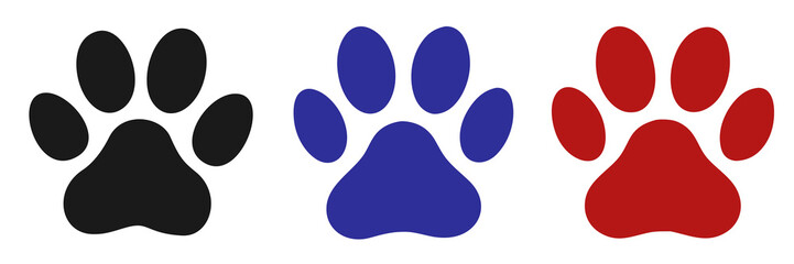 Set of paws vector illustration