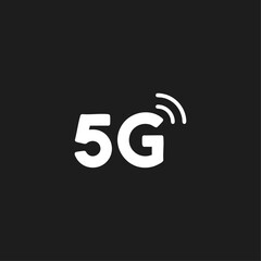 5g icon flat vector design