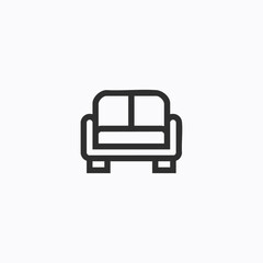 Sofa icon flat vector design