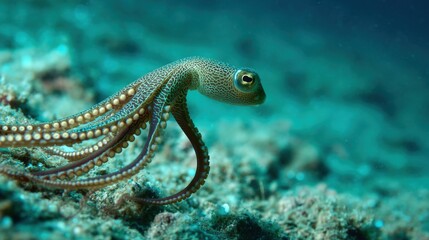 Juvenile Octopus Portrait: Curious Ocean Creature