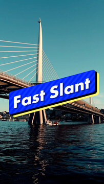 Vertical Fast Slant Lower Thirds