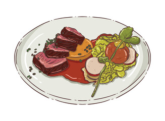 meat and vegetables