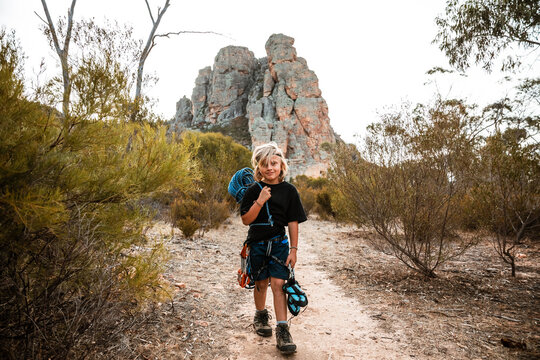 Happy young Climber in the Australian Grampians