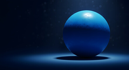 Obraz premium Blue Sphere on Dark Background