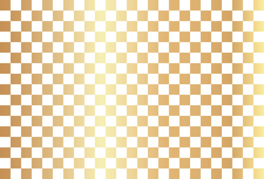 Golden checkered vector background.  Horizontal background of golden checkered pattern