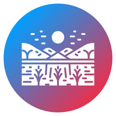 Obraz premium Rice Paddy Vector Icon