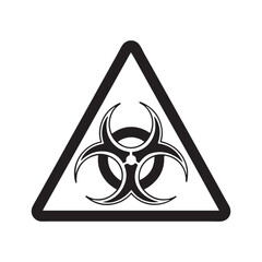 Biological Hazard, Biohazard flat vector icon. Simple solid symbol isolated on white background.