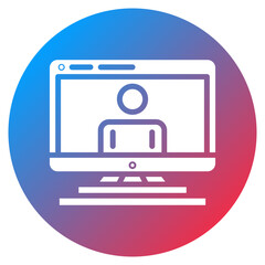 Virtual Classroom Vector Icon