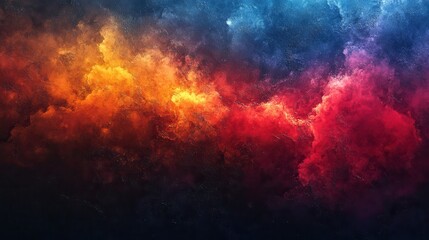Colorful, dynamic abstract cloudscape