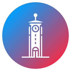 City Street Clock Vector Icon