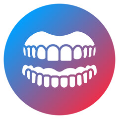 Custom Dentures Vector Icon