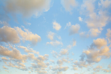 Delicate clouds in blue sky