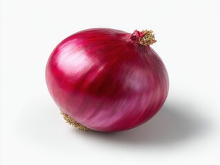 Red onion, close up,  isolated on white background