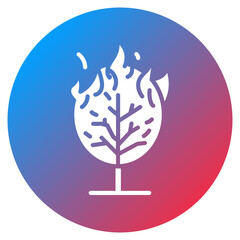 Burning Tree Vector Icon