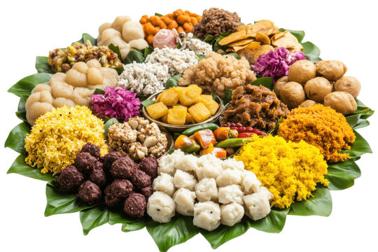 Abundance of Filipino delicacies on banana leaves a feast for the senses