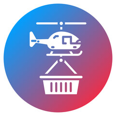 Rescue Helicopter Basket Vector Icon