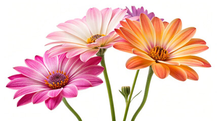 flowers isolate white background with clipping-path