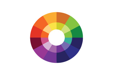 Obraz premium Hallow color wheel vector on white background