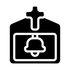 Towl bell Chime Solid Icon