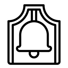 Funeral Bell Line Icon
