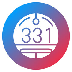 Room Number Vector Icon