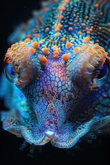 coral, shell, gemstone, iridescent, bioluminescent, ocean, abstract, marine, fantasy, surreal, aquatic, glowing, colorful, neon, reef, nature, organism, texture, sculpture, organic, exotic, sea, sci-f