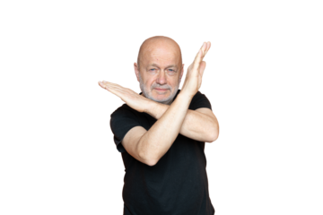 A man with his arms crossed