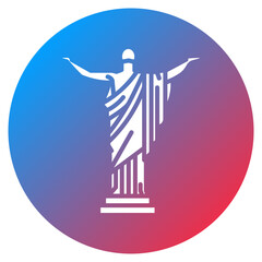 Bronze Statue Vector Icon