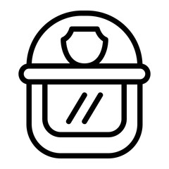 Firefighter Line Icon