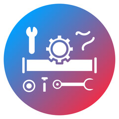 Pipeline Maintenance Vector Icon