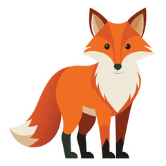 Obraz premium red fox vector illustration