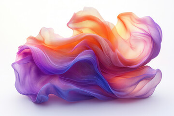 Modern Color Gradients and Fluid Shapes in 3D Artwork