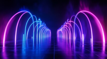 Abstract digital background.Global network and connectivity. Abstract futuristic blue glowing podium. Technology and science. Futuristic technology. High tech. Copy space