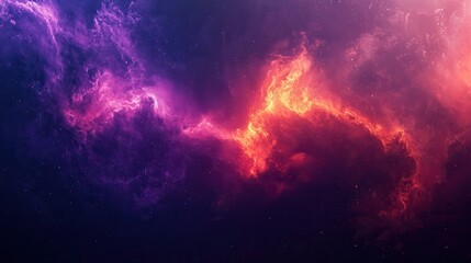 Naklejka premium Cosmic nebulae clashing in vibrant colors (1)