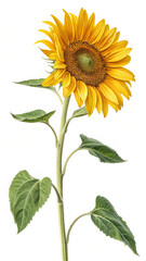 Fototapeta premium sunflower isolated on white background