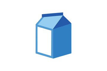 Large milk carton box icon vector on white background