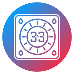 Digital Countdown Board Vector Icon