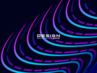 Premium background design with dark blue waving motif. Vector horizontal template, for digital luxury business banner, contemporary formal invitation, luxury voucher, gift certificate, etc. 