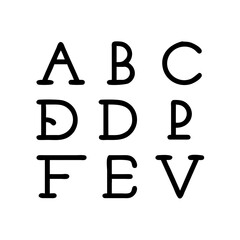 Watercolor vintage black letter a to z , alphabet for crest design, initials, monogram print. Vector font of grunge letters. Hand drawn ink alphabet. Grunge scratch type font.