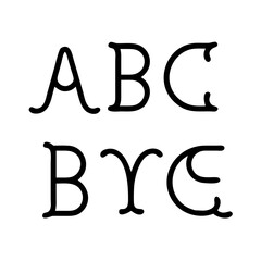 Watercolor vintage black letter a to z , alphabet for crest design, initials, monogram print. Vector font of grunge letters. Hand drawn ink alphabet. Grunge scratch type font.