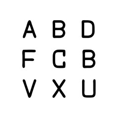 Watercolor vintage black letter a to z , alphabet for crest design, initials, monogram print. Vector font of grunge letters. Hand drawn ink alphabet. Grunge scratch type font.