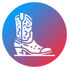 Western Boots Vector Icon