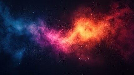 Fototapeta premium Cosmic nebulae swirling in vibrant hues against a dark backdrop