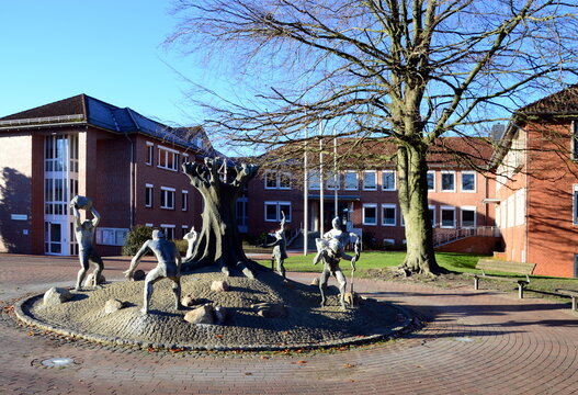 Modern City Hall in the Town Schneverdingen, Lower Saxony