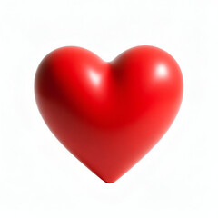 red heart on white background