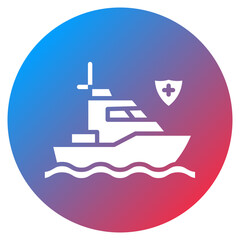 Patrol Boat Vector Icon