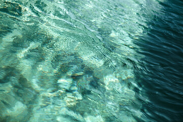 Sparkling Blue Swimming Pool Water