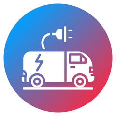 Electric Van Vector Icon